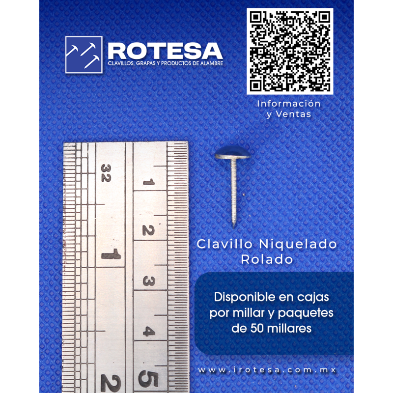 Clavillo Niquelado Rolado
