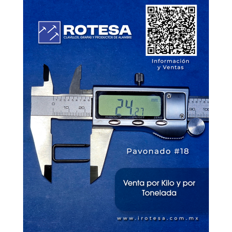 Grapa Pavonada Calibre 18