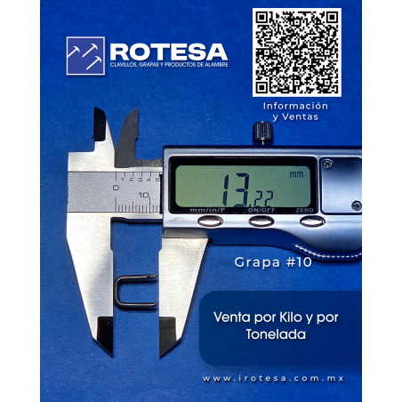 Grapa Pavonada Calibre 10